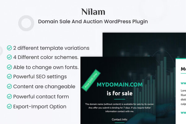 Nilam - Plugin de domínio para venda e leilão 3.0.7