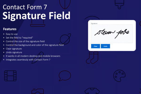 Campo de assinatura para o formulário de contato 7 1.3.0