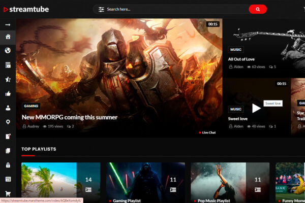 StreamTube - Video Streaming WordPress Theme 4.7