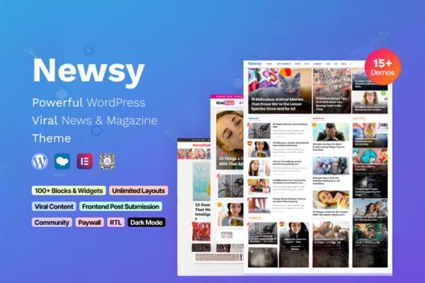Newsy - Viral News & Magazine WordPress Theme 2.5.4